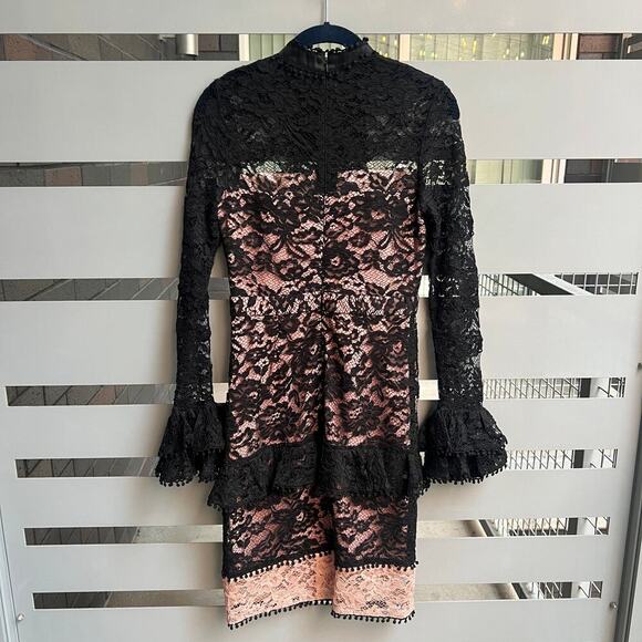 NWT Alexis Beverly Lace Panel Midi Dress in Black Size XS - Picture 3 of 8